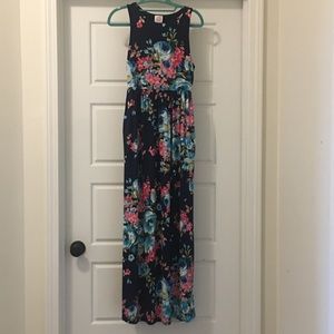 Navy Floral Maxi Dress
